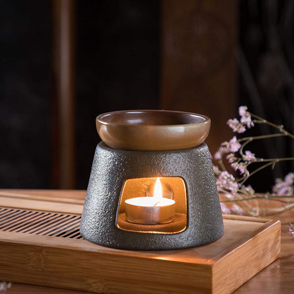 Japanese Tea - ที่อุ่นชาพร้อมขาตั้งสำหรับเทียนหอม สไตล์ญี่ปุ่น สำหรับใช้ในบ้านและสำนักงาน
