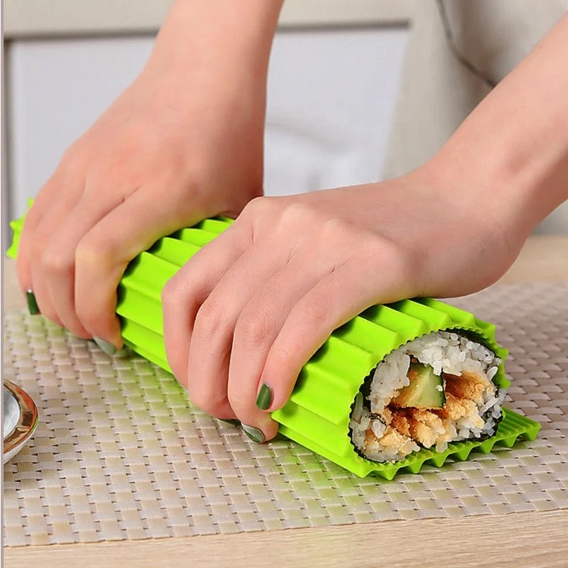 ซิลิโคนม้วนมือซูชิ Rolling ผ้า - Sushi Making Kit บทวิจารณ์และราคา
