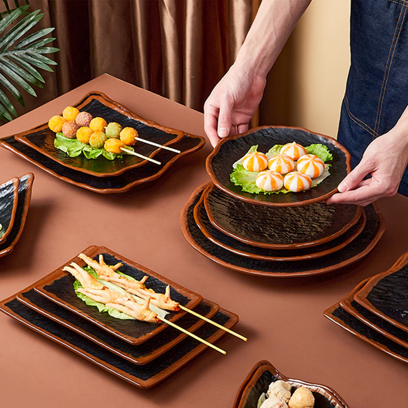 จานเมลามีนใส่อาหารค่ำสไตล์ญี่ป - Japanese Snacks บทวิจารณ์และราคา