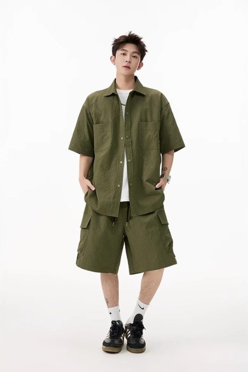 ชุดเซ็ตฤดูร้อนสำหรับผู้ชาย ผ้า - Matcha บทวิจารณ์และราคา